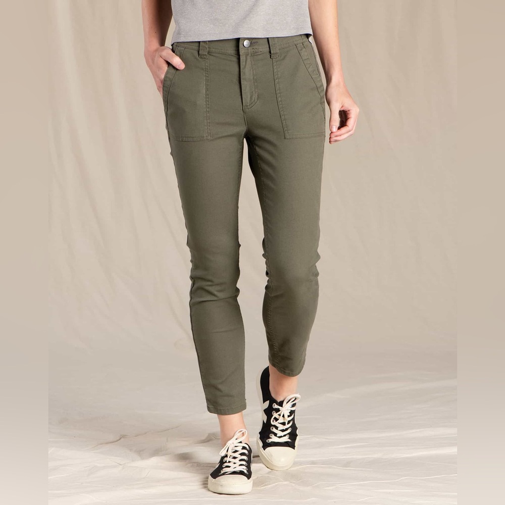 Toad&Co Size 4 Earthworks Skinny Ankle Beetle Green Pants